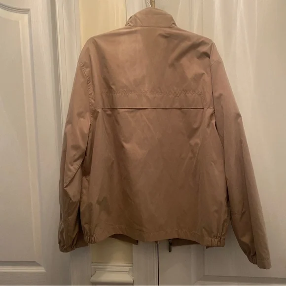 WEATHERPROOF Tan Classic Lightweight Stand Collar Windbreaker Jacket Large lcsr - Picture 8 of 11